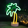 Miniatyrbild 1 av 4: Neonljusskylt, LED-kokosnötsträd nattljusskyltar, neon USB/batteridriven väggdekor för festfödelsedag, barnrum, bröllop,