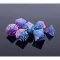 Miniatyrbilde 5 av 5: Flersidig terningsett Glitter terninger for Dungeons and Dragons RPG Grønn Blandet Nebula Terninger