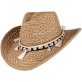 Miniatyrbilde 1 av 4: Dame Halm Cowboyhatt Visor Strandhatt