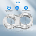 Miniatyrbilde 2 av 5: Dørstopper, 10 PVC transparente rom, håndtak og dør-til-linje beskyttelse silikondør (10 stk. 8-Form)