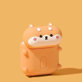 Miniatyrbild 4 av 5: Kompatibel med Airpod Case 1 och 2, Shiba Gou Headphone Case, Söt Cartoon 3D Silikon Fashion Skyddande Läderfodral, Roligt Fodral för Pojkar, Flickor, K