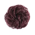 Pikkukuva 1 / 5: Viininpunainen iso hiuslisäke kihara aaltoileva scrunchie luonnollinen hiustekokosämpylä joustava naisille tytölle