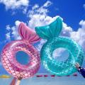 Miniatyrbilde 2 av 5: Rosa havfrue oppblåsbar bassengflyter oppblåsbar bassengflyter lounge flåte sommerdekorasjoner strand vannmoro leker for barn 110c