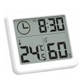 Miniatyrbild 1 av 5: Digital inomhustermometer hygrometer LCD C/F Temperatur Luftfuktighetsmätare Väckarklocka -10-70C