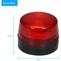 Miniatyrbilde 3 av 5: Kablet alarmstrobe signal sikkerhetsadvarsel LED blinkende vanntett 12V 120mA trygg sikkerhet for alarmsystem, rød, rød