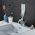 Miniatyrbilde 1 av 5: Vannkran Fauce Messing Basseng Mote Enkel Stil Enkelt Bascade Basseng Kran Varmt Kaldt Chaues De Bain Résfflite Foss Kran Kjøkkenutstyr