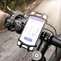 Miniatyrbild 5 av 5: Cykeltelefonhållare, Universell Motorcykeltelefonhållare, Justerbar, 360° Rotation, Anti-Skak, Silikon, Kompatibel med iPhone 15/14 Pro Max, Galaxy och