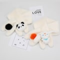 Miniatyrbillede 5 af 5: Sød tegneserie panda plys tørklæde elegant kryds tørklæde efterår og vinter koldt varmt plys tørklæde