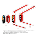 Miniatyrbillede 2 af 5: Silikone Beskyttelsesdækning til Xiaomi Mi Band 8 Case Shell Beskytter Perfekt Pasform til Xiaomi