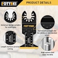 Miniatyrbilde 4 av 5: Titanium Sagblader for Multiverktøy, 5 stk Tilbehørssett for Plast, Tre, Metall, Kompatibel med Fein Dewalt Makita Parkside Bla