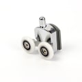 Miniatyrbillede 4 af 5: Dobbelt 4 dubbing hjul - Skydedørs brusekabine, 25 mm diameter zink zink hjul, 2 i bunden, 2 i bunden