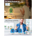 Miniatyrbild 4 av 5: Bluetooth-högtalare nattlampa, 3D sänglampa touch-kontroll, dimbar RGB 7 färgförändringar LED bärbar trådlös laddning sovrum bordslampa