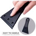 Miniatyrbilde 4 av 5: Plastskrape (stor) med 10 blader (3 tommer), for å fjerne etiketter, lim, maling, klistremerker og dekaler, plas eller petg, svart