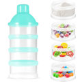Miniatyrbild 1 av 5: 4-delad bärbar formuladispenser (grön), formuladispenser snackbox baby godisförvaringslåda