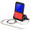 Miniatyrbilde 1 av 5: Trådløst digitalt kjøtttermometer for grilling, umiddelbar avlesning, bakgrunnsbelyst LCD-skjerm, matlagingstermometer med koketimer, dobbel probesender
