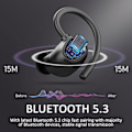 Pikkukuva 2 / 5: Bluetooth 5.3 Langattomat Kuulokkeet - IP7 Vedenkestävä, Melunvaimennus, 48H Toistoaika, USB-C Urheiluun
