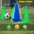 Miniatyrbilde 4 av 4: Fotballtreningskiltbøtte Barrikade Hindring Fotball Veiskilt Skiltbøtte 23cm Skiltbøtte 12stk
