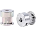 Miniatyrbillede 3 af 5: 2-delt tandremshjul i aluminiumslegering 5 mm indvendig diameter 20 tænder til 3D-printer