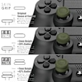 Miniatyrbild 4 av 5: 3 par (6 stycken) - Vit tumgreppset, joystick-lock, analog joystick-lock för Nintendo Switch Pro-kontroller  PS5 / PS4 / Slim/Pro-kontroller