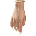 Miniatyrbild 1 av 5: Pärlhandkedja Armband Flerskiktskedja Ring Armband Slav Hand Harness Satellitkedja Armband Smycken för Kvinnor