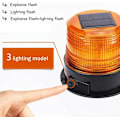 Pikkukuva 5 / 5: 12V LED-varoitusvalo Pyörivä magneetti Varoitusvalo Vilkkuva autoon Auto Kuorma-auto Langaton Super Bright (Aurinko/USB-varoitusvalo)