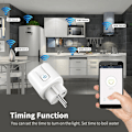 Miniatyrbilde 5 av 5: Smart WiFi Plugg: 16A WiFi Smart Plugg med Timer og Nedtellingsfunksjon, Energiovervåking Smart Stikkontakt Bryter Fungerer med Alexa