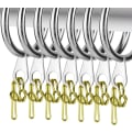 Miniatyrbilde 2 av 5: 100 pakke metallgardinkroker, gardinheaderbånd gardinkroker enkle å installere for gardintilbehør pose krok gardinkrok bønnespirekrok metall