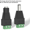 Miniatyrbillede 4 af 5: Sæt med 10, 5,5 mmx2,1 mm DC han- og hun-strømstik 12 V adaptere til videoovervågningskamera DVR Sikkerhedssystem LED-lys