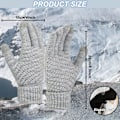 Miniatyrbild 5 av 5: Vinterhandskar, pekskärm elastiska manschetter sms termiska handskar pekskärm termiska fleece fleecefodrade stickade handskar (grå)