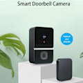 Miniatyrbild 2 av 5: Trådlös videodörrklocka Kamera Smart Dörrklocka med 450P Nattvision 2-vägsljud Molnlagring Batteridriven Svart
