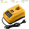 Pikkukuva 2 / 5: (Keltainen) DC9310 Dewalt Nicd ja Nimh 7.2 V-18 V akkulaturin korvaaja DC9096 DC9098 DC9099 DC9091 DC9071 DE9057 DW9096