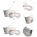 Miniatyrbillede 3 af 5: Rustfrit stål/Titanium Legering Stille Remskive To Hjul til Skydedørsgarderobe (2 par)