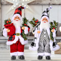 Miniatyrbilde 2 av 5: 2-delt sett med julepynt, juleharpiks gammel mannspynt, jule rutete stoff, harpiks gammel mannspynt