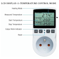 Miniatyrbilde 3 av 5: Digital Temperaturkontroller, Termostatkontakt Varme Kjøling LCD Temperaturkontroller, 200v-250v for Fast Temperaturkontroller