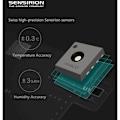 Miniatyrbillede 2 af 5: Termometer/digitalt indendørs hygrometer med high definition display, højpræcisionssensor i soveværelset, kontoret, stuen, kaffebaren