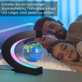 Miniatyrbillede 3 af 5: Magnetisk svævende globus, 3,5 tommer C-formet belyst verdenskort globus med LED farvelys til skrivebordsdekoration legetøj til børn, fødselsdag og helligdage