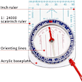 Miniatyrbild 3 av 5: Navigationskompass Pojk Scout Kompass Orienteringskompass Karta Kompass för Vandring Fiske Camping Navigation