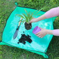 Miniatyrbilde 2 av 5: 100*100CM Hagematte, hagearbeid planting operasjon matte, saftige grønne planter, vanning og blanding jord, matte