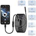 Pikkukuva 2 / 5: Endoskooppikamera valolla, IP67-vesitiivis endoskooppi 8 LED-valolla, 5 metrin puolijäykkä kaapeli, 2,0 megapikselin HD-käärmekamera iOS:lle ja Androidille