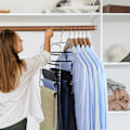 Miniatyrbillede 2 af 5: Bukser Bøjler Pladsbesparende Skridsikre Bukser Bøjler Rustfrit Stål Tøj Bøjler Skab Pladsbesparende til Bukser Jeans Tørklæde Hængende Sort (3 Pakke)