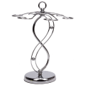 Miniatyrbillede 3 af 3: Vinglasophæng i rustfrit stål, elegant glasstativ/vinglasophæng/stativ til opbevaring af vinglas med 6 kroge til flere formål, sølv