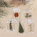 Miniatyrbillede 3 af 5: 20 stk. Blomsterbogmærke, (Almindelig flaske) Transparent Blomsterbogmærke Transparent Tørret Blomsterbogmærker Tørret Blomsterbogmærke til Hjem DIY Læsning Al