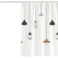 Miniatyrbillede 4 af 5: Bruseforhæng, 180x200 cm bruseforhæng, maskinvaskbare polyester bruseforhæng med lav -smalled kant og 12 kroge, badeværelsesforhæng til badeværelse
