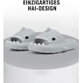 Miniatyrbillede 3 af 5: Dame- og herrehajer, komfortable pool- og strandhusslippers, skridsikre bade- og brusebadslippers, hajsko