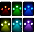 Miniatyrbild 3 av 5: Solcellslampor för damm 2 lägen Nedsänkbar lampa med färgbyte, IP68 Vattentät, Automatisk på/av, Utomhusbelysning för trädgård, Pool (2 i 1)