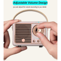 Pikkukuva 3 / 4: Retro-pieni langaton Bluetooth-kaiutin, söpö retrotyyli keittiön pöydälle, makuuhuoneen juhliin, ulkoilutarvikkeisiin Android/iOS-laitteille (vaaleanpunainen)