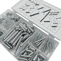 Miniatyrbillede 3 af 5: Kompressions- og forlængerfjeder, sortiment i trækkraft metalstål, trykspænding og fjedre med opbevaringsboks - 200 stk