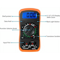 Miniatyrbild 3 av 4: Digital Multimeter Mini-Multimeter Manuellt Område Testare Meter DMM COMPOT För DIY Spänningstest AC DC DC DC Resistor Voltmeter Ohmmeter med LCD-skärm
