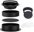 3 i 1 hamburgerpress, fylld hamburgerpress med 12 cm-200 nonstick BBQ hamburgerpapper