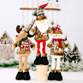 Miniatyrbillede 4 af 4: Jule-retro plyspuppe, ternet julemand ren julepynt